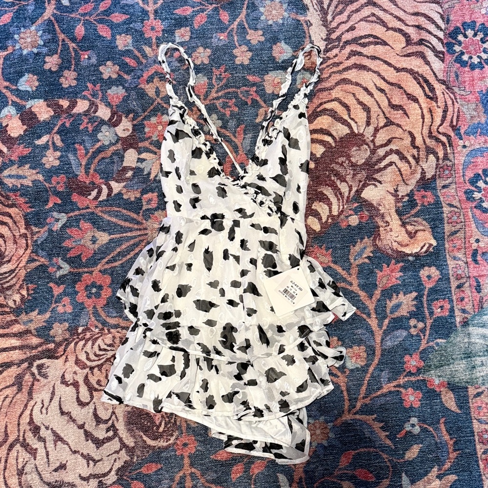 Angel Biba Black and White Mini Dress